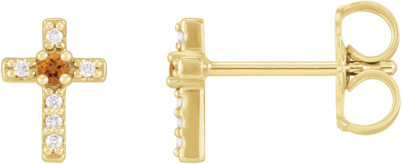 Accented Cross Earrings
