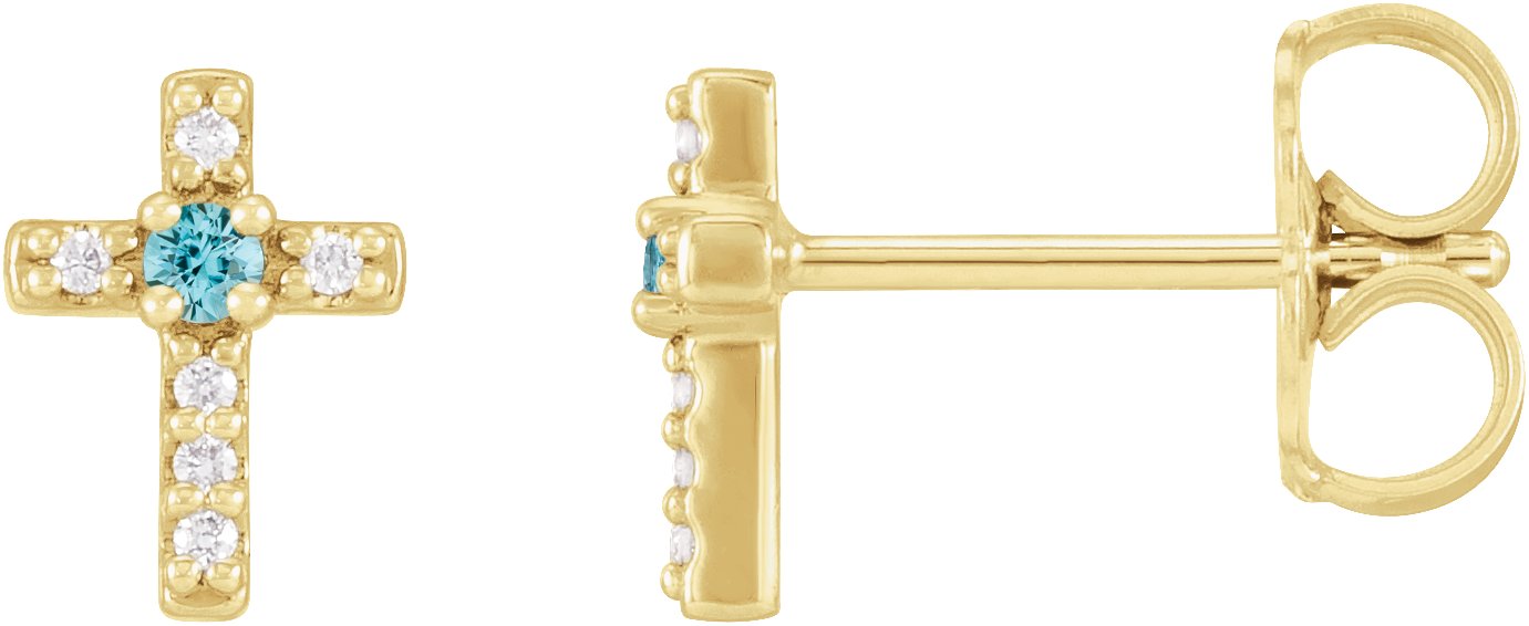 Accented Cross Earrings