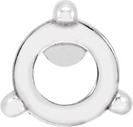 Rose-Cut Round 3-Prong Pre-Notched Claw Earring Setting