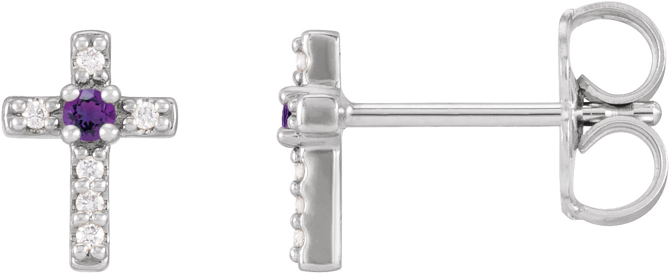 Accented Cross Earrings