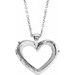 Sterling Silver Rosary Heart 16-18