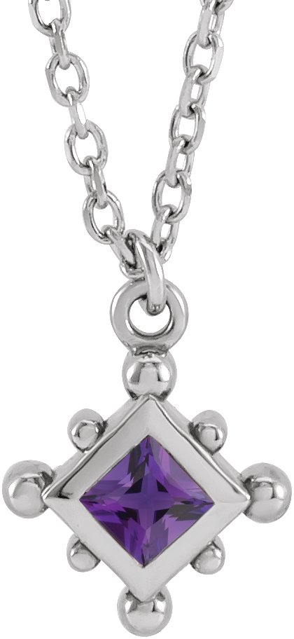 Bezel-Set Beaded Necklace