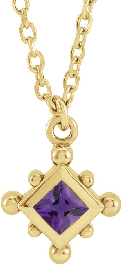 Bezel-Set Beaded Necklace