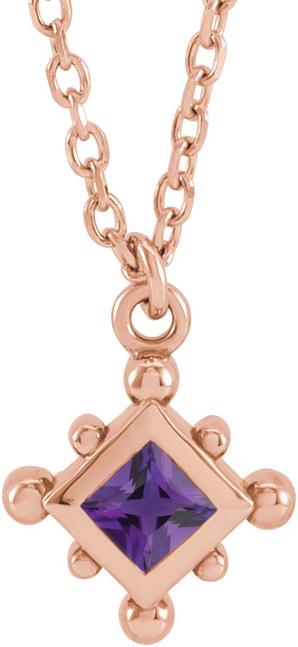 Bezel-Set Beaded Necklace