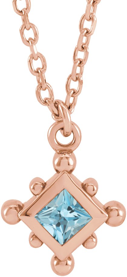 Bezel-Set Beaded Necklace