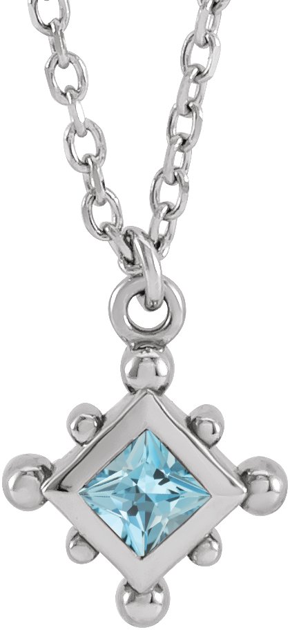 Bezel-Set Beaded Necklace