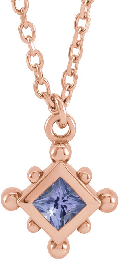 Bezel-Set Beaded Necklace