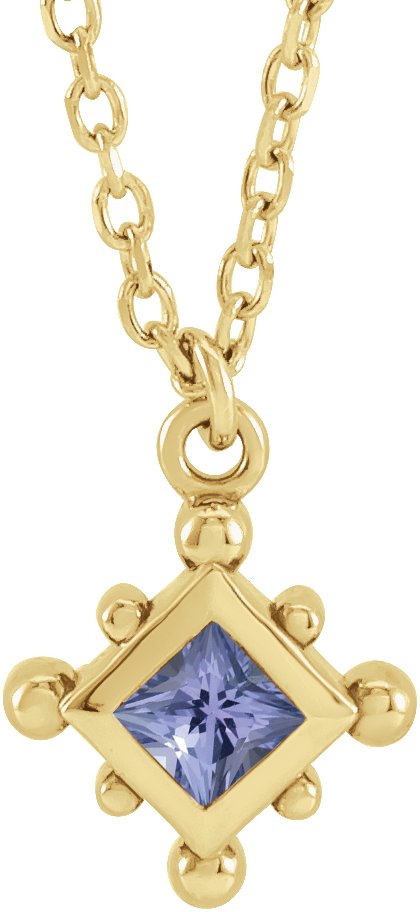 Bezel-Set Beaded Necklace