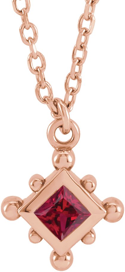 Bezel-Set Beaded Necklace