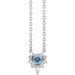 aquamarine march birthstone necklace