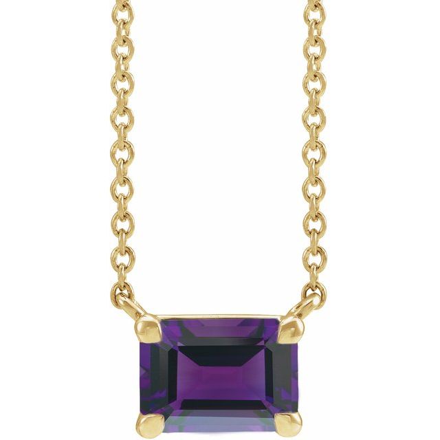 14K Yellow Amethyst 18" Necklace