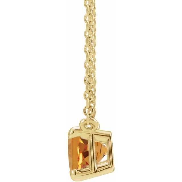 14K Yellow Natural Citrine 18 Necklace