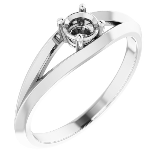 Solitaire Split Shank Ring