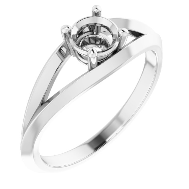 Solitaire Split Shank Ring
