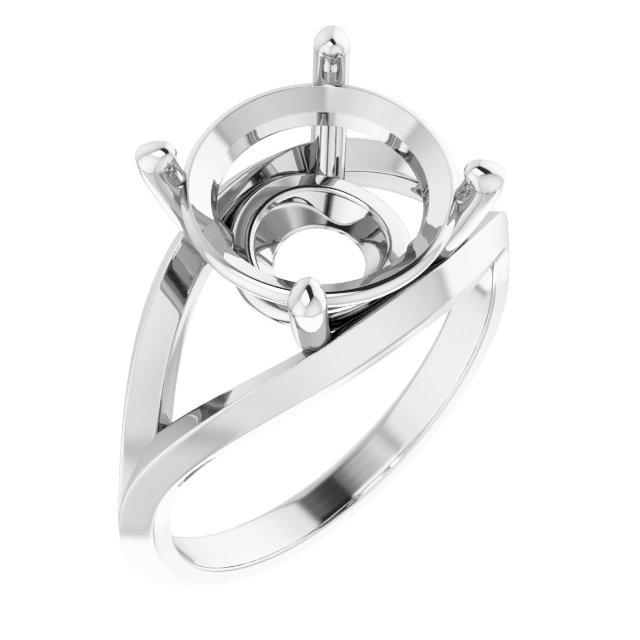 Solitaire Split Shank Ring