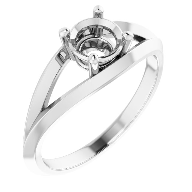 Solitaire Split Shank Ring