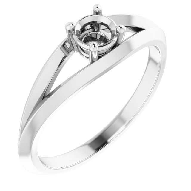 Solitaire Split Shank Ring