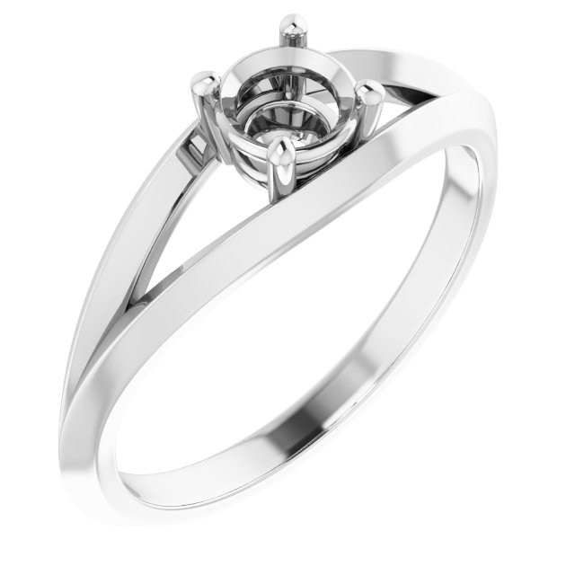 Solitaire Split Shank Ring