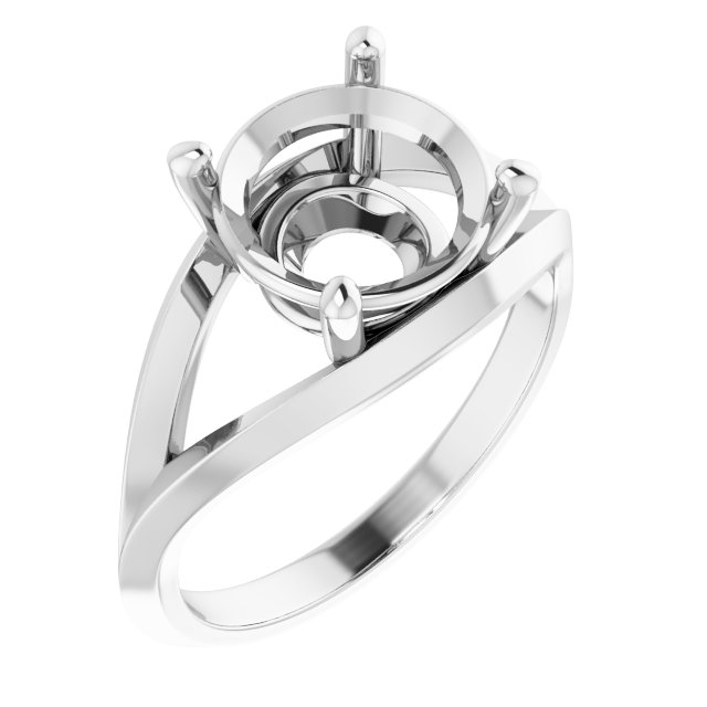 Solitaire Split Shank Ring