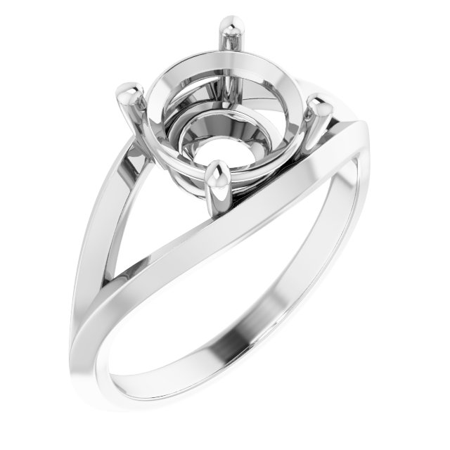 Solitaire Split Shank Ring