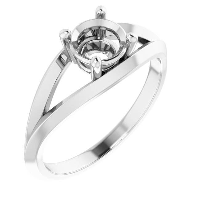 Solitaire Split Shank Ring