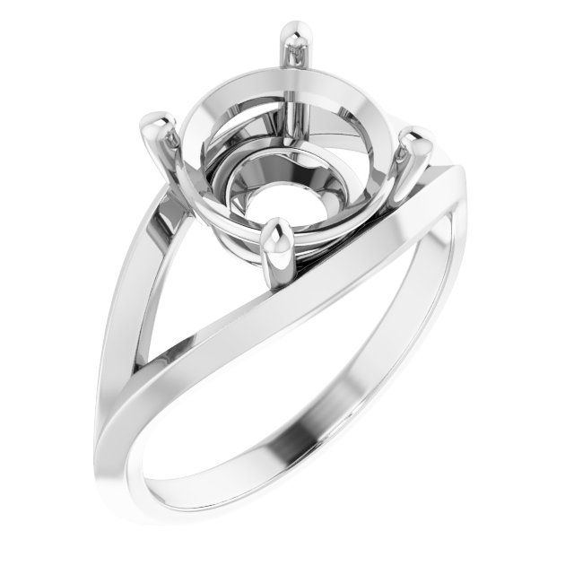 Solitaire Split Shank Ring