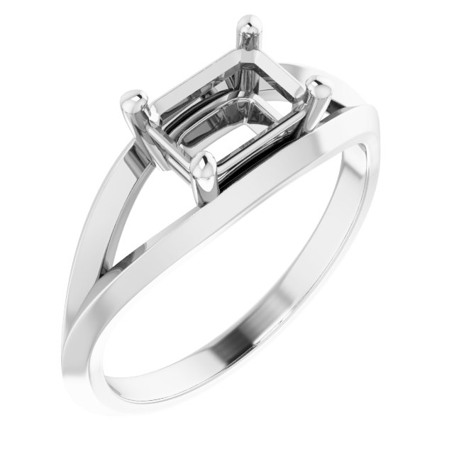 Solitaire Split Shank Ring