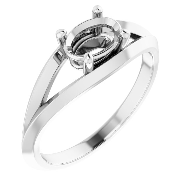 Solitaire Split Shank Ring