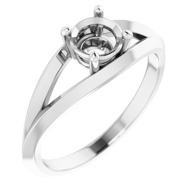 Solitaire Split Shank Ring