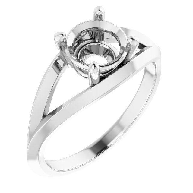 Solitaire Split Shank Ring