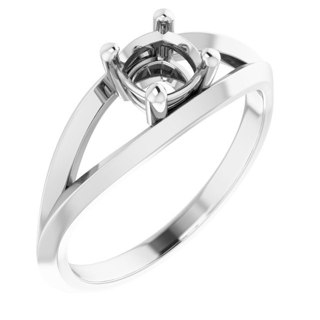 Solitaire Split Shank Ring