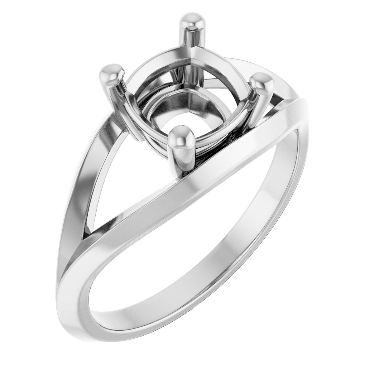 Solitaire Split Shank Ring