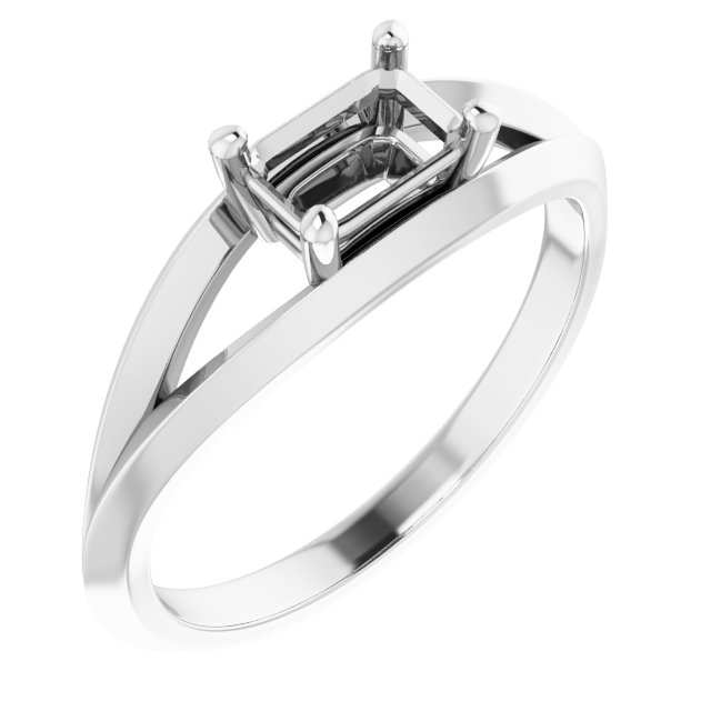 Solitaire Split Shank Ring