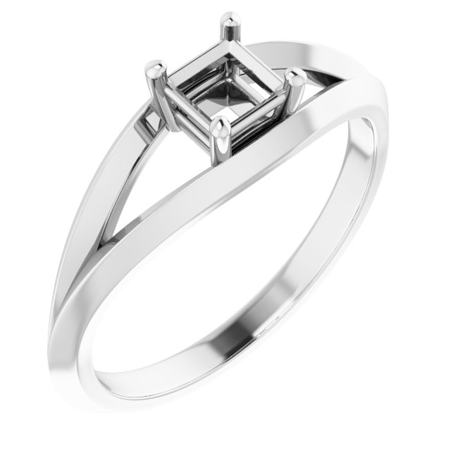 Solitaire Split Shank Ring