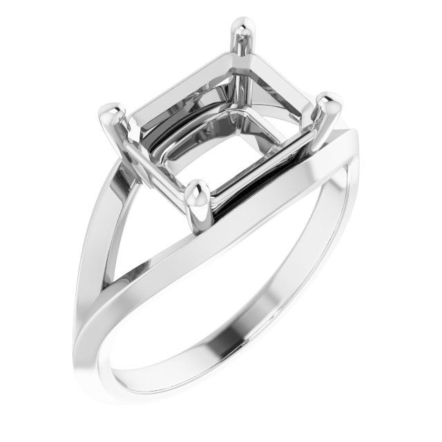 Solitaire Split Shank Ring