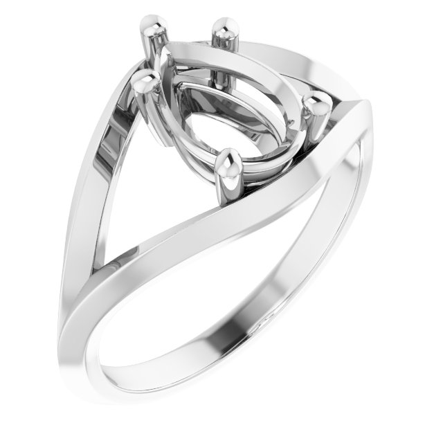Solitaire Split Shank Ring
