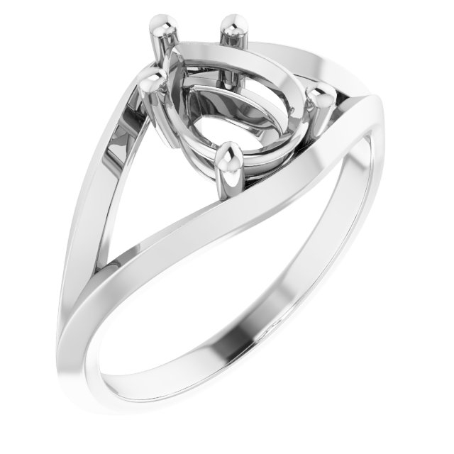 Solitaire Split Shank Ring