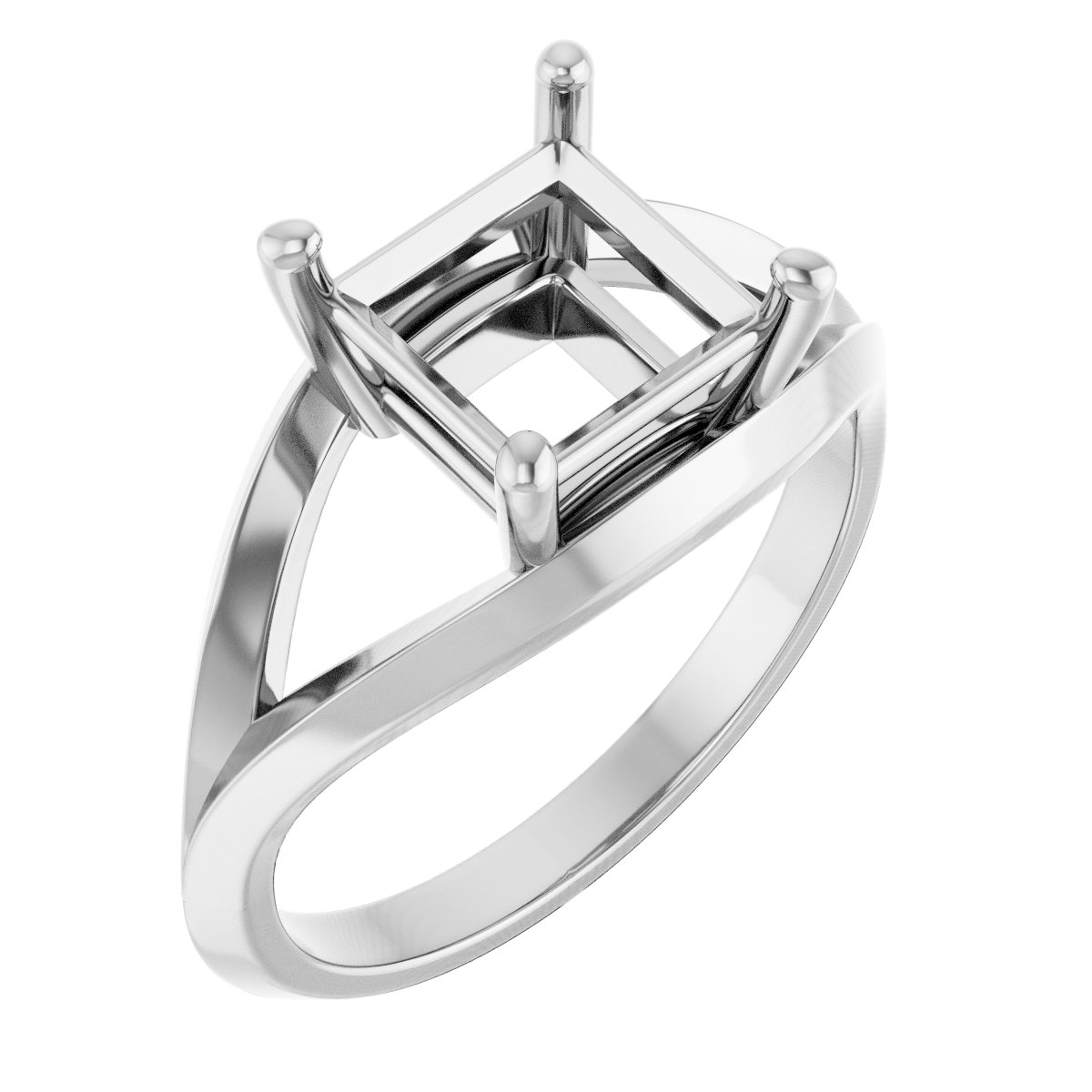 Solitaire Split Shank Ring