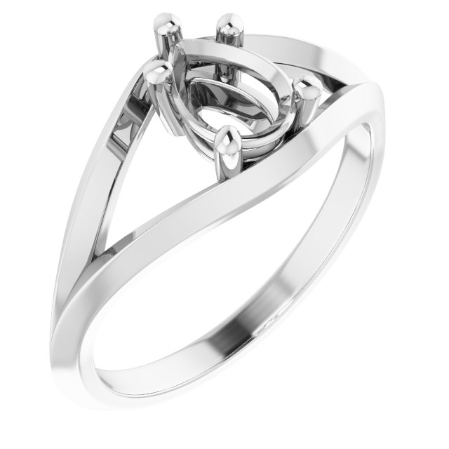 Solitaire Split Shank Ring