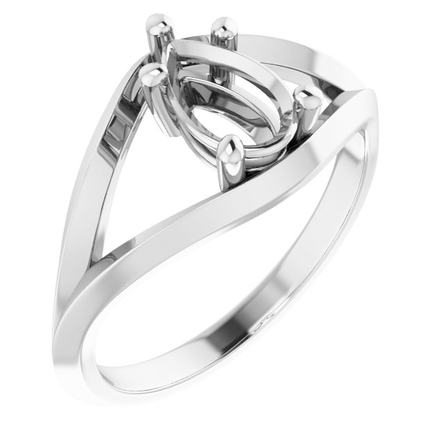 Solitaire Split Shank Ring