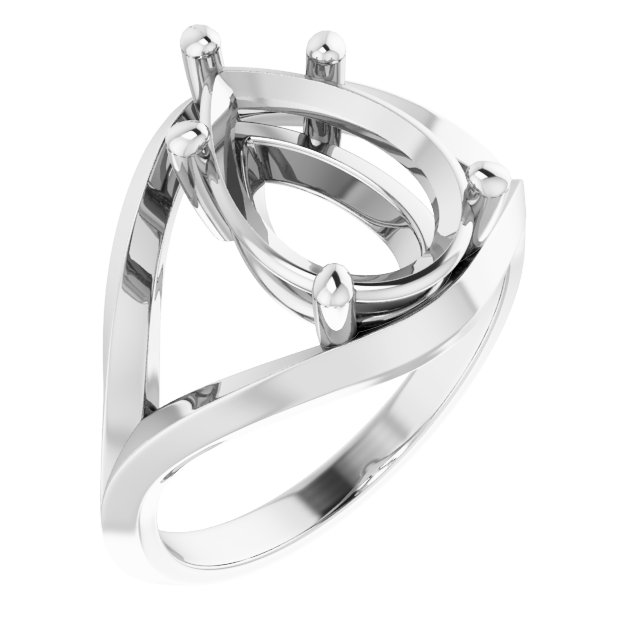 Solitaire Split Shank Ring