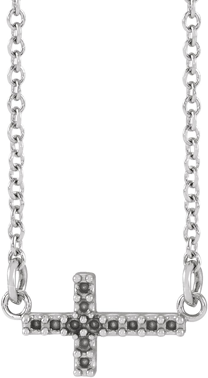 Sideways Cross Necklace or Center