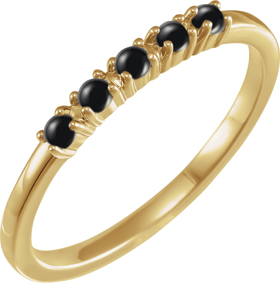 14K Yellow Onyx Stackable Ring