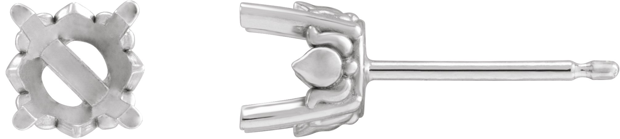 Round 4-Prong Stud Earrings