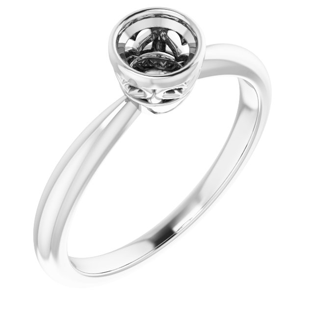 Bezel-Set Solitaire Ring