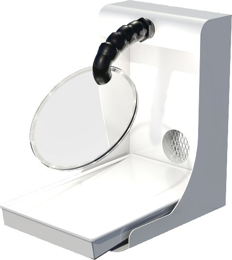 Quatro Polishing Hood with LED Magnifier Splashguard