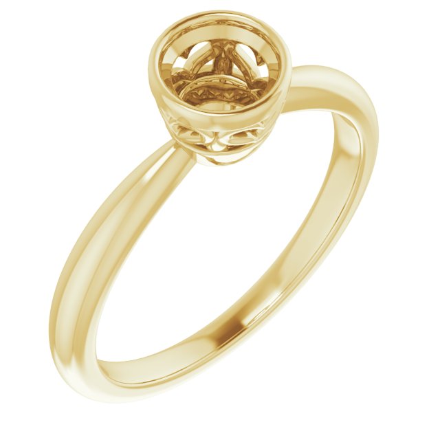 Bezel-Set Solitaire Ring