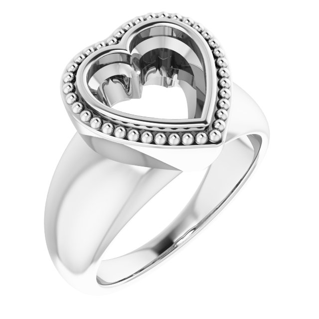 Beaded Bezel-Set Solitaire Ring