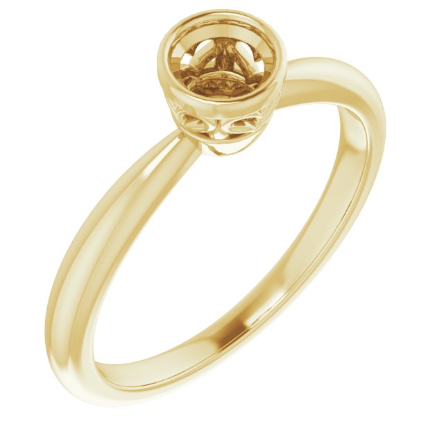 Bezel-Set Solitaire Ring