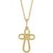 14K Yellow Knotted Cross 16-18